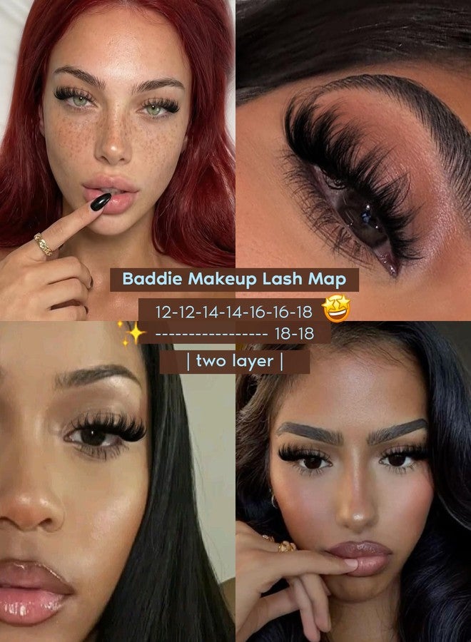 Goddvenus Fluffy Wispy Lash Clusters Kit Natural Eyelashes Clusters D Curl Cluster Eyelash Extensions Lightweight Individual Lashes DIY Eyelash Extension Kit with Waterproof Lash Cluster Glue - Image 4